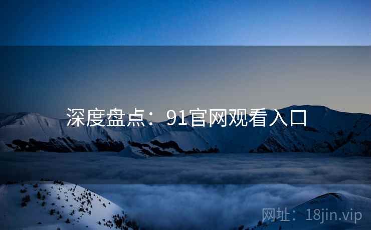 深度盘点：91官网观看入口